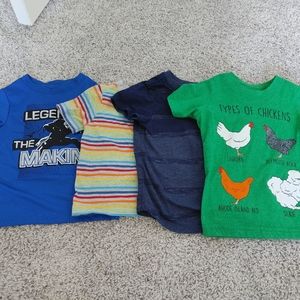 Lot of 4 boys short sleeve shirts